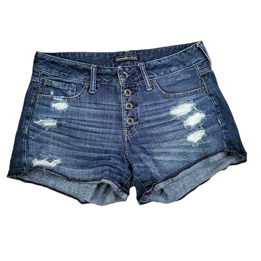 💕Abercrombie & Fitch distressed raw hem shorts